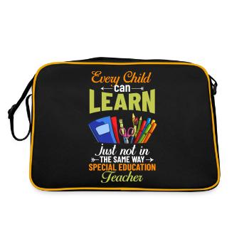 Special education Special education Promoting special needs - Retro Bag - black/gold - Back