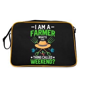 Farmer Tractor Farming Quota for Farmers - Retro Bag - black/gold - Back
