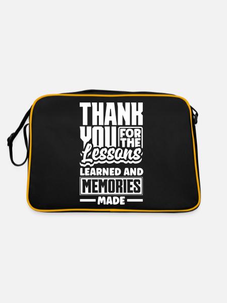 Thank you for the lessons learned and memories - Retro Bag - black/gold - Back