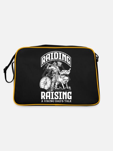 Piller et élever le conte d’un père viking - Sac Retro - noir/or - Dos