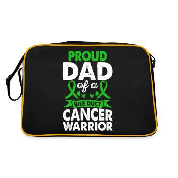 Père de la conscience du guerrier du cancer des voies biliaires - Sac Retro - noir/or - Dos