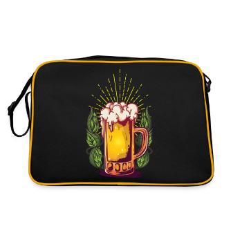 267 beer glass - Retro Bag - black/gold - Back
