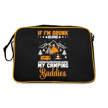Nature Lover Backpack for Camping Hiking Campin - Retro Bag - black/gold - Back