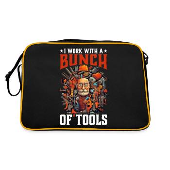 I Work With A Bunch Of Tools 25 - Retro Bag - black/gold - Back