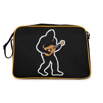 Geschenk für Hackbrettliebhaber - Retro Tasche - Schwarz/Gold - Hinten