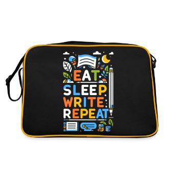 Manger Dormir Écrire Répéter 5 - Sac Retro - noir/or - Dos