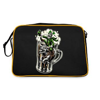 Chevaucher le lutin (lutin irlandais) - Sac Retro - noir/or - Dos