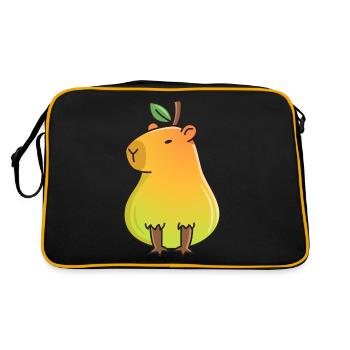 Conception de poire Capybara pour les amateurs de Capybara - Sac Retro - noir/or - Dos