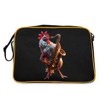 Hahn Saxophone - Sac Retro - noir/or - Dos
