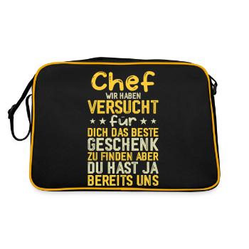 We Have Tried The Best Gift - Retro Bag - black/gold - Back