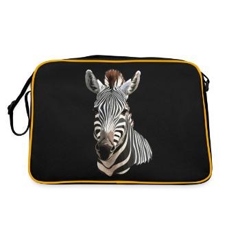 Zebra - Retro Tasche - Schwarz/Gold - Hinten