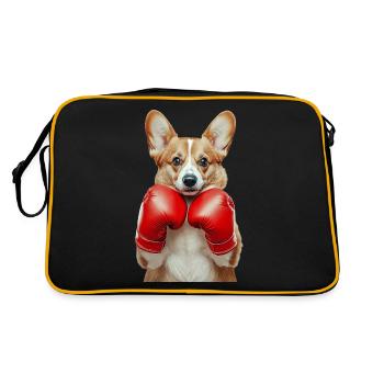 Corgi - Retro Tasche - Schwarz/Gold - Hinten