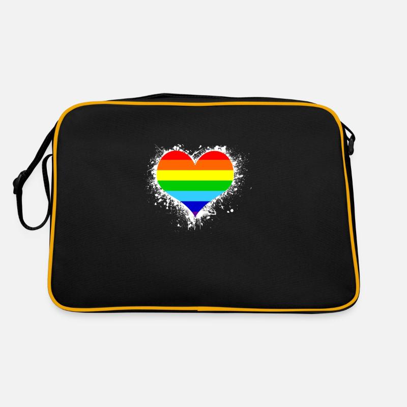 Rainbow Kleidung Regenbogen Mann Pride outfit Retro Tasche