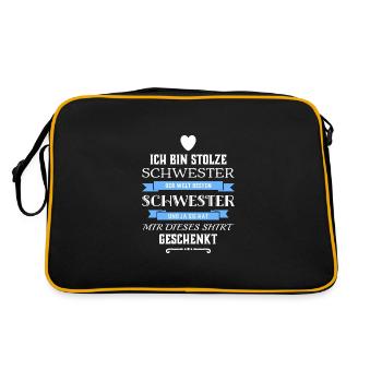 Je suis une sœur fière d’une sœur - Sac Retro - noir/or - Dos