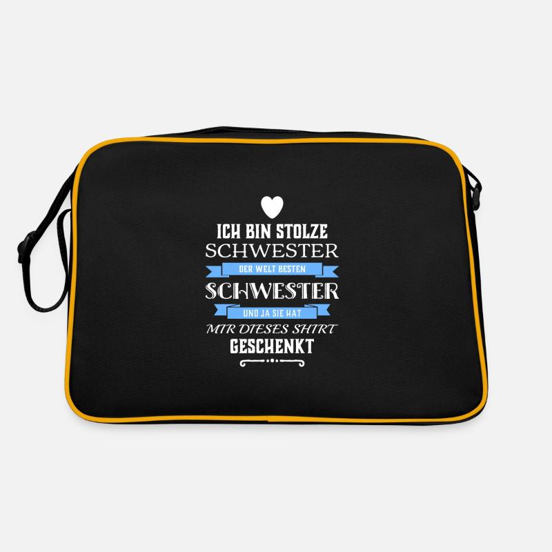 Ich Bin Stolze Schwester einer Schwester Retro Tasche