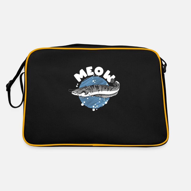 Miaou Poisson-chat Pêche Chasse au poisson Sac Retro
