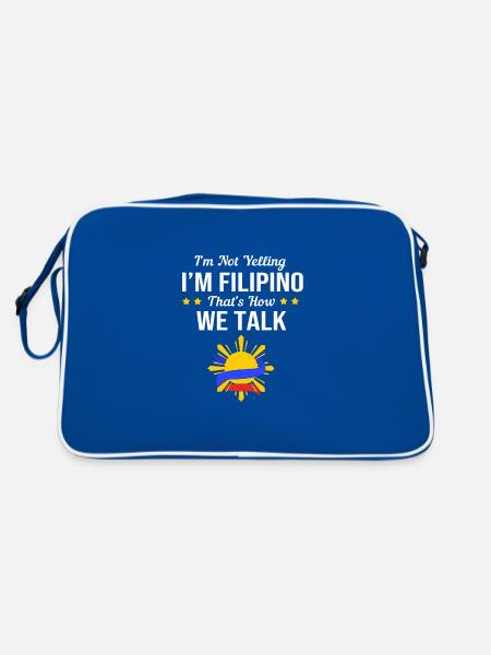 Filipino Philippines - Retro Bag - blue/white - Back