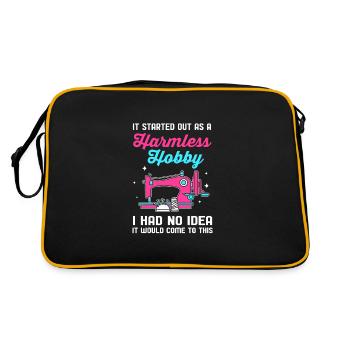 Sewing Machine Seamstress - Retro Bag - black/gold - Back