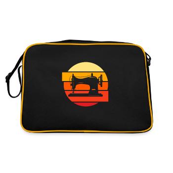 Sewing Machine Seamstress Retro - Retro Bag - black/gold - Back
