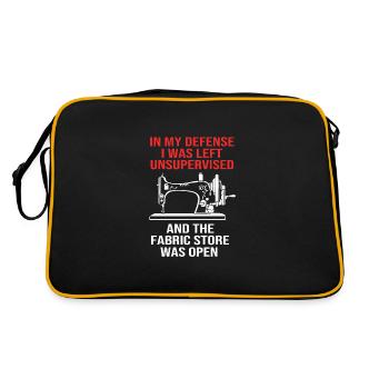 Sewing Machine Seamstress - Retro Bag - black/gold - Back