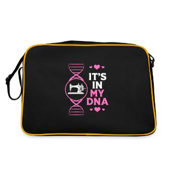 Sewing Machine Seamstress - Retro Bag - black/gold - Back