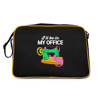 Sewing Machine Seamstress - Retro Bag - black/gold - Back