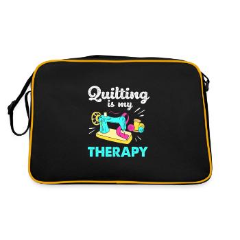 Sewing Machine Seamstress - Retro Bag - black/gold - Back