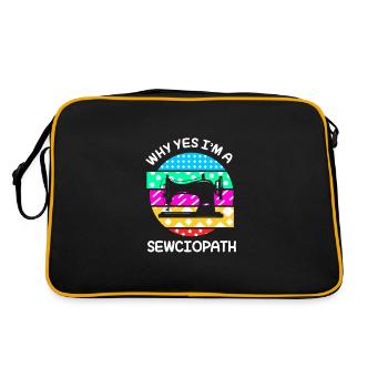 Sewing Machine Seamstress - Retro Bag - black/gold - Back