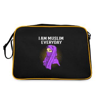 Musulman Islam Musulman Musulman Aïd Moubarak - Sac Retro - noir/or - Dos