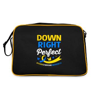 Down syndrome trisomy 21 - Retro Bag - black/gold - Back