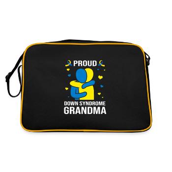 Down Syndrome Grandma Grandmother - Retro Bag - black/gold - Back