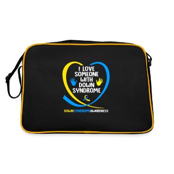 Down syndrome T21 chromosome trisomy - Retro Bag - black/gold - Back