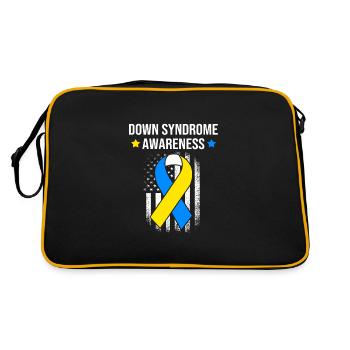 Down syndrome - Retro Bag - black/gold - Back