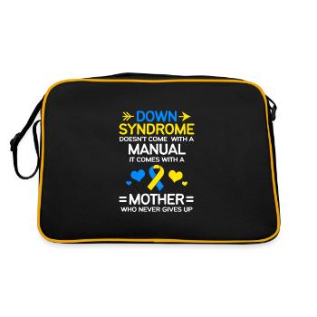 Down syndrome T21 chromosome trisomy - Retro Bag - black/gold - Back