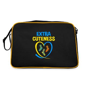 Down syndrome T21 chromosome trisomy - Retro Bag - black/gold - Back