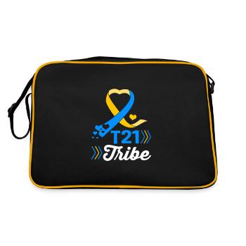 Down syndrome - Retro Bag - black/gold - Back
