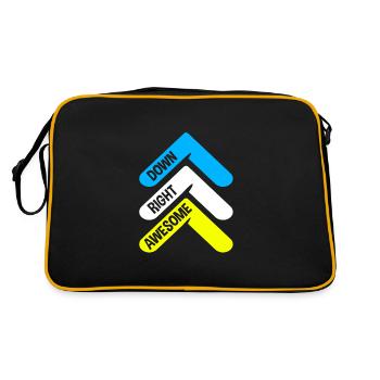 Down syndrome - Retro Bag - black/gold - Back