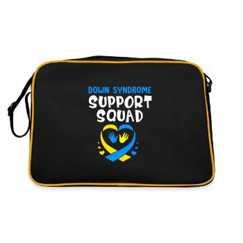 Down syndrome T21 chromosome trisomy - Retro Bag - black/gold - Back