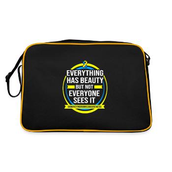 Down syndrome T21 chromosome trisomy - Retro Bag - black/gold - Back