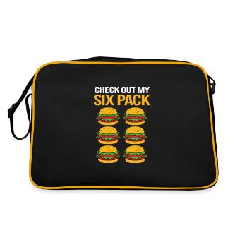 Cheeseburger Six Pack - Retro Bag - black/gold - Back