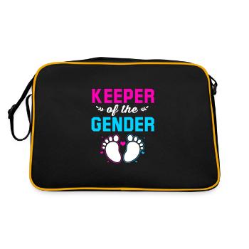 Sexe Révéler Babyshower - Sac Retro - noir/or - Dos