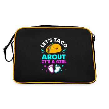 Gender Reveal Babyshower Taco - Sac Retro - noir/or - Dos