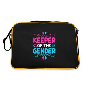Babyshower révélatrice de sexe - Sac Retro - noir/or - Dos
