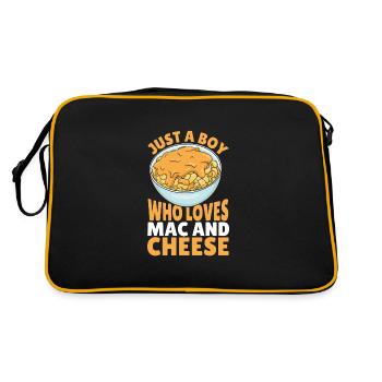 Just a boy who loves mac and cheese - Retro Bag - black/gold - Back