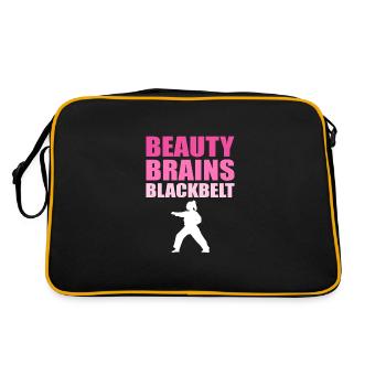 Karate Self Defense Black Belt - Retro Bag - black/gold - Back