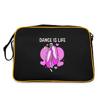 Ballett Ballett-Tänzerin - Retro Tasche - Schwarz/Gold - Hinten