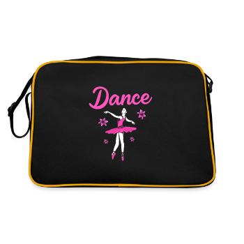 Ballett Ballett-Tänzerin - Retro Tasche - Schwarz/Gold - Hinten