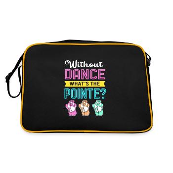 Ballett Ballett-Tänzerin - Retro Tasche - Schwarz/Gold - Hinten