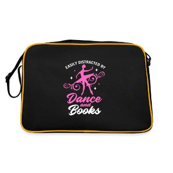 Ballett Ballett-Tänzerin - Retro Tasche - Schwarz/Gold - Hinten