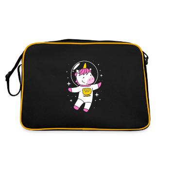 Astronaute Licorne du Système Solaire de l’Univers - Sac Retro - noir/or - Dos